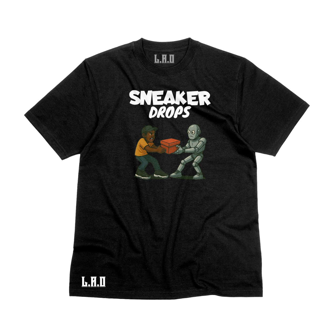 Sneaker Drop T-shirt – Lang Artwork and Design