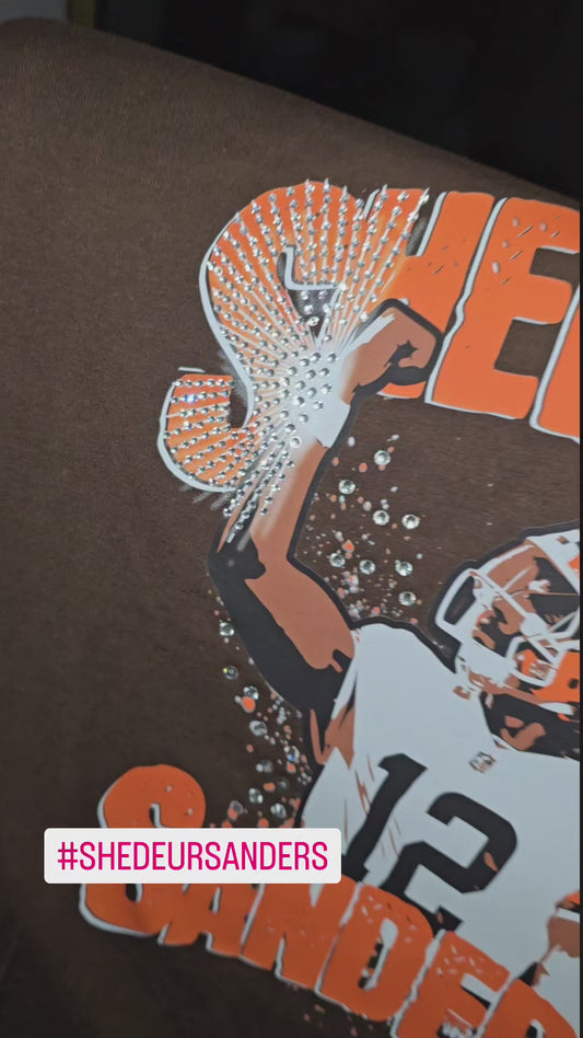 LIMITED EDITION Sheduer "Perfect Timing" Sanders Rhinestone Tee (Unisex)